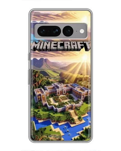 Чохол для Google Pixel 7 Pro з картинкою «Minecraft панорама»
