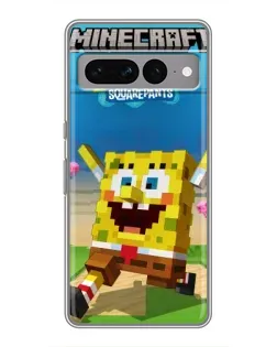Чохол для Google Pixel 7 Pro з картинкою «Губка Боб Minecraft»