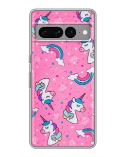 Чохол для Google Pixel 7 Pro з картинкою «Unicorn паттерн рожевий»