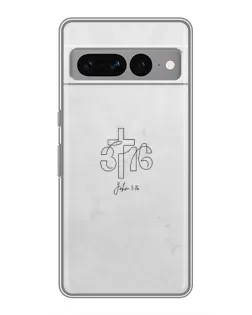 Чохол для Google Pixel 7 Pro з картинкою «Івана 3:16 Хрест»