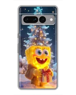 Чохол для Google Pixel 7 Pro з картинкою «Різдвяний Спанч Боб»