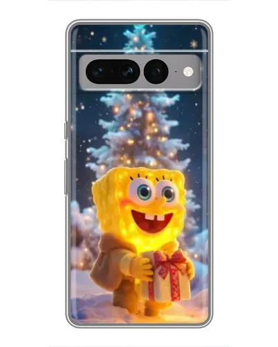 Чохол для Google Pixel 7 Pro з картинкою «Різдвяний Спанч Боб»