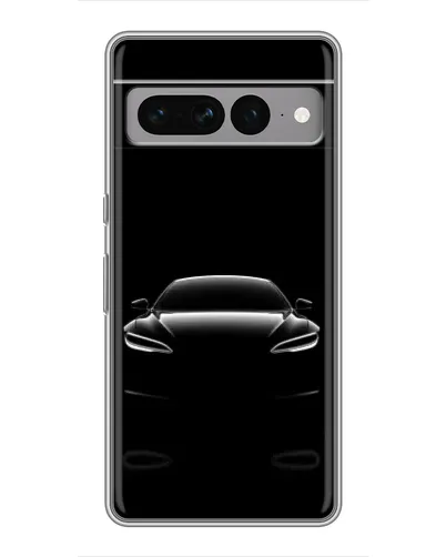 Чохол для Google Pixel 7 Pro з картинкою «Силует Tesla Night»