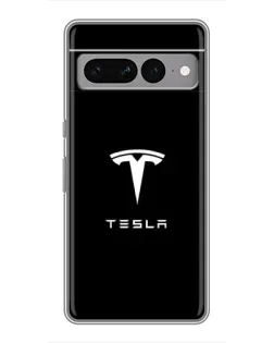 Чохол для Google Pixel 7 Pro з картинкою «Tesla White Logo»