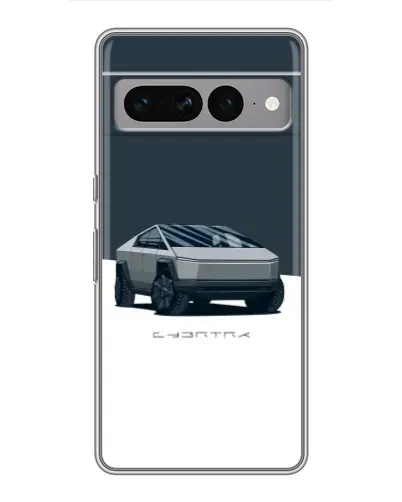 Чохол для Google Pixel 7 Pro з картинкою «Сріблястий Cybertruck Tesla»
