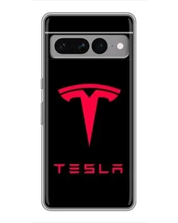 Чохол для Google Pixel 7 Pro з картинкою «Tesla Red Logo»