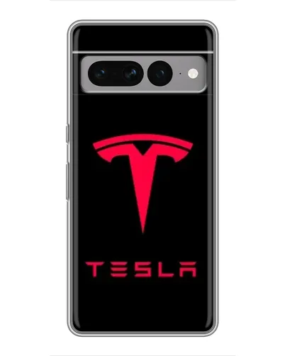 Чохол для Google Pixel 7 Pro з картинкою «Tesla Red Logo»