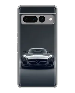 Чехол для Google Pixel 7 Pro с картинкой «Mercedes на черном»