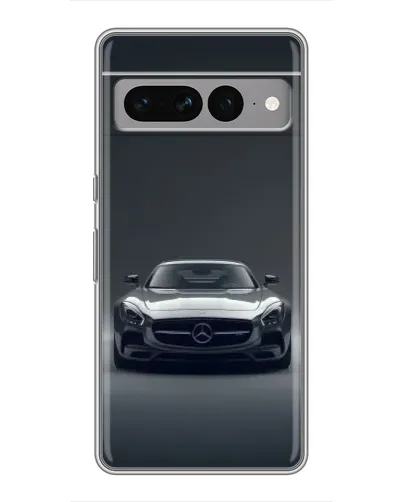 Чехол для Google Pixel 7 Pro с картинкой «Mercedes на черном»