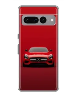 Чехол для Google Pixel 7 Pro с картинкой «Красный Mercedes AMG»
