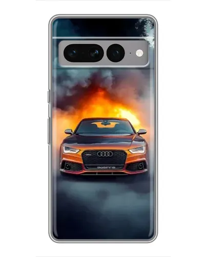 Чохол для Google Pixel 7 Pro з картинкою «Audi у вогняному диму»