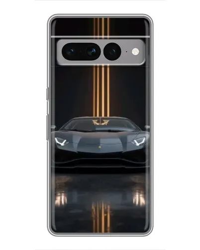 Чохол для Google Pixel 7 Pro з картинкою «Lamborghini золоті лінії»