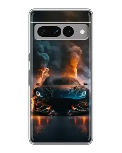 Чохол для Google Pixel 7 Pro з картинкою «Lamborghini димна естетика»