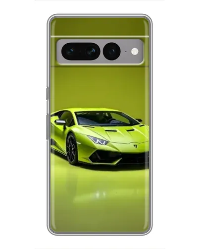 Чохол для Google Pixel 7 Pro з картинкою «Салатовий Lamborghini Huracan»