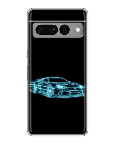 Чохол для Google Pixel 7 Pro з картинкою «Неоновий контур Lamborghini»