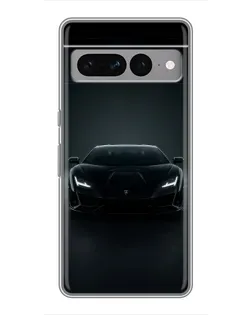 Чохол для Google Pixel 7 Pro з картинкою «Чорний Lamborghini Aventador»