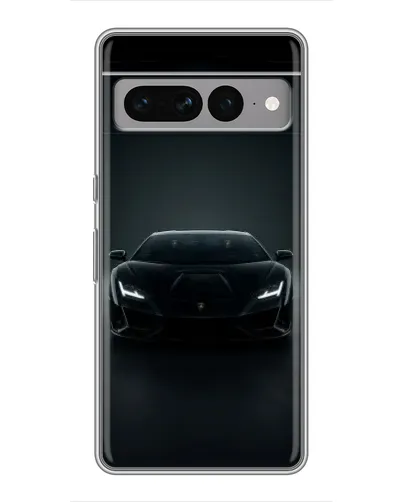 Чохол для Google Pixel 7 Pro з картинкою «Чорний Lamborghini Aventador»