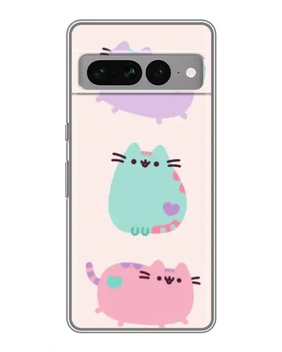 Чохол для Google Pixel 7 Pro з картинкою «Pusheen тріо»