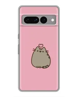 Чохол для Google Pixel 7 Pro з картинкою «Pusheen серце»