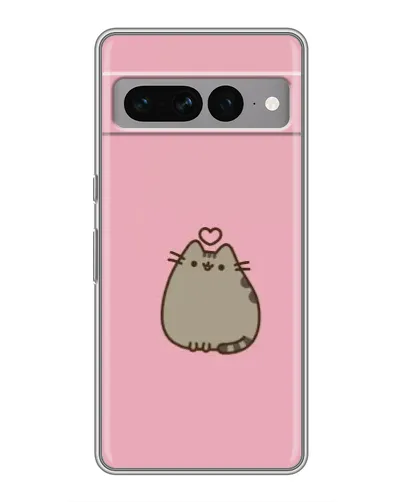Чохол для Google Pixel 7 Pro з картинкою «Pusheen серце»