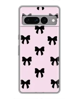 Чехол для Google Pixel 7 Pro с картинкой «Черные банты Coquette»