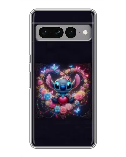 Чехол для Google Pixel 7 Pro с картинкой «Stitch в цветах»