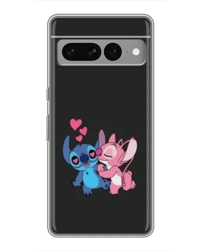 Чехол для Google Pixel 7 Pro с картинкой «Анжел целует Стича»