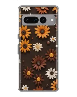 Чохол для Google Pixel 7 Pro з картинкою «Візерунок з маленьких соняшників»