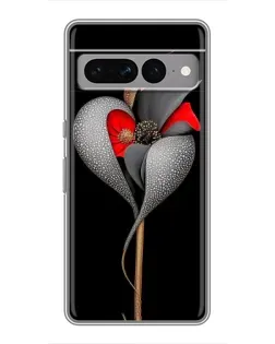 Чехол для Google Pixel 7 Pro с картинкой «Серебряный фантазийный цветок»