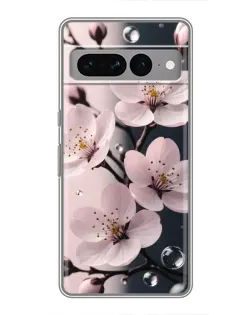 Чехол для Google Pixel 7 Pro с картинкой «Нежная сакура и капли»