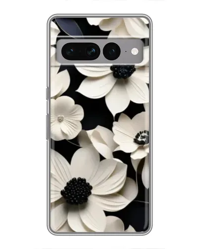 Чохол для Google Pixel 7 Pro з картинкою «Об'ємні білі квіти»