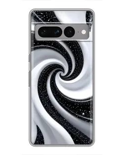 Чохол для Google Pixel 7 Pro з картинкою «Чорно-біла спіраль»