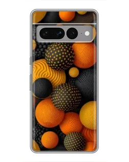 Чохол для Google Pixel 7 Pro з картинкою «Об'ємні помаранчеві сфери»