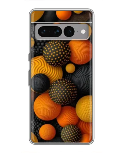 Чохол для Google Pixel 7 Pro з картинкою «Об'ємні помаранчеві сфери»