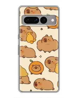 Чехол для Google Pixel 7 Pro с картинкой «Капибары с апельсинами»