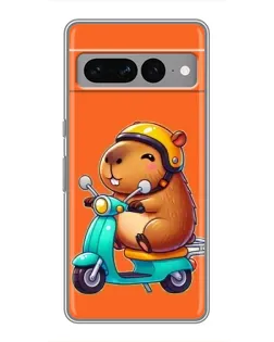 Чохол для Google Pixel 7 Pro з картинкою «Капібара на скутері»