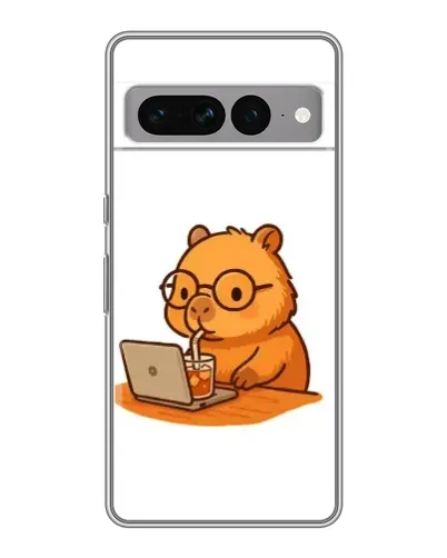 Чохол для Google Pixel 7 Pro з картинкою «Капібара з ноутбуком»