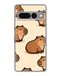 Чохол для Google Pixel 7 Pro з картинкою «Паттерн милих капібар»