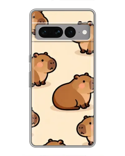 Чохол для Google Pixel 7 Pro з картинкою «Паттерн милих капібар»