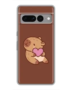 Чохол для Google Pixel 7 Pro з картинкою «Капібара з серцем»