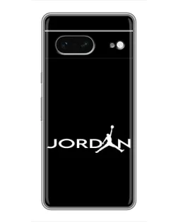 Чехол для Google Pixel 7 с картинкой «Jordan White Logo»