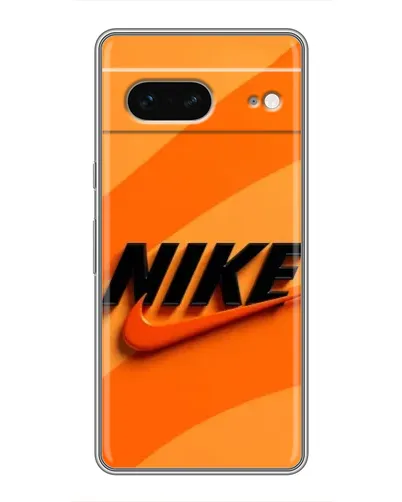 Чехол для Google Pixel 7 с картинкой «Оранжевый драйв Nike»