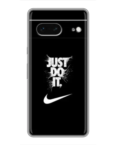 Чехол для Google Pixel 7 с картинкой «Текстовый принт Nike»