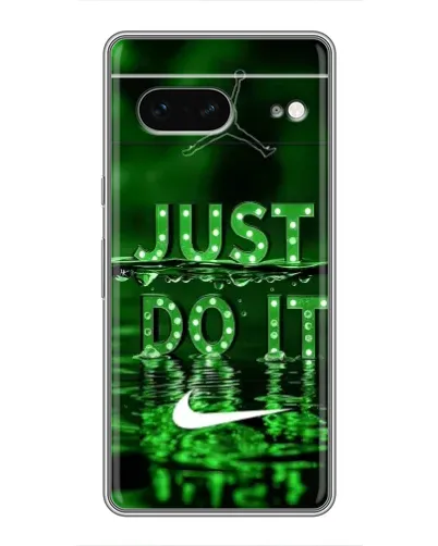 Чехол для Google Pixel 7 с картинкой «Зеленый неоновый Nike»