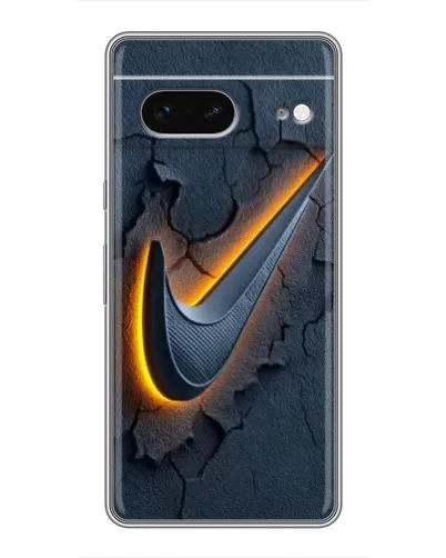 Чехол для Google Pixel 7 с картинкой «Объемный логотип Найк»