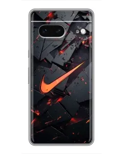 Чехол для Google Pixel 7 с картинкой «Nike — эффект разломов»