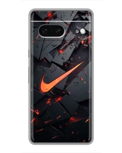 Чехол для Google Pixel 7 с картинкой «Nike — эффект разломов»