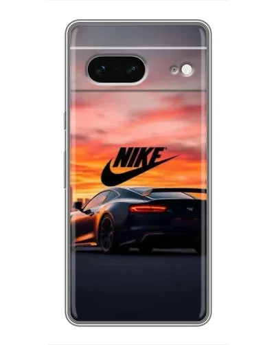Чехол для Google Pixel 7 с картинкой «Nike и суперкар»