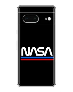 Чехол для Google Pixel 7 с картинкой «NASA — классика Red Blue»