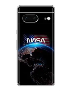 Чехол для Google Pixel 7 с картинкой «Земля из космоса NASA»
